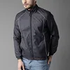 White piping softshell hunting black jacket quality polyester running jackets