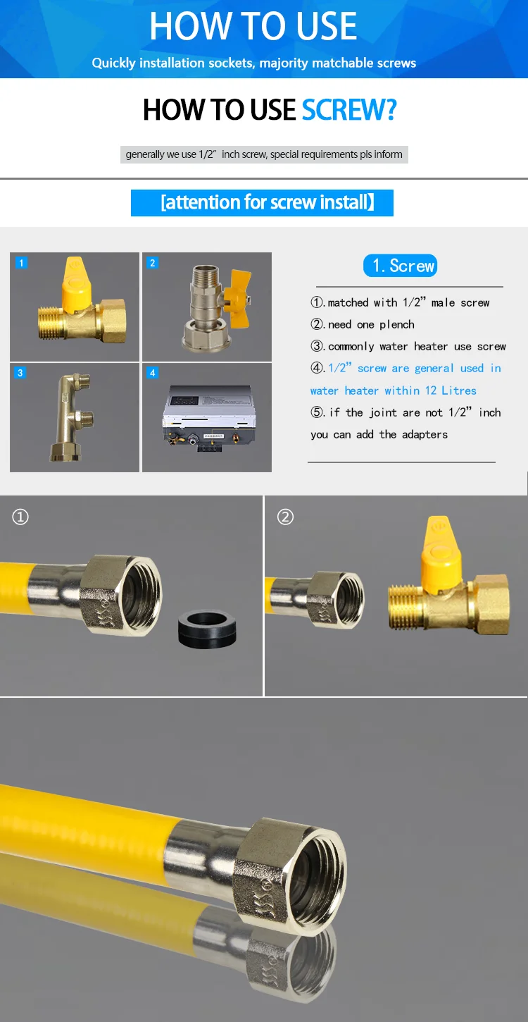 gas meter flexible hose