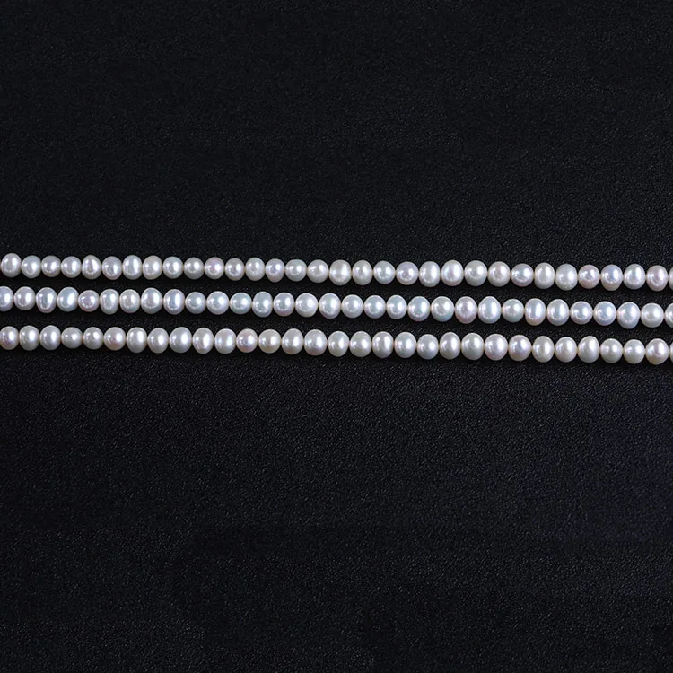 
16 inches White Potato Shape Loose Freshwater Pearls String 