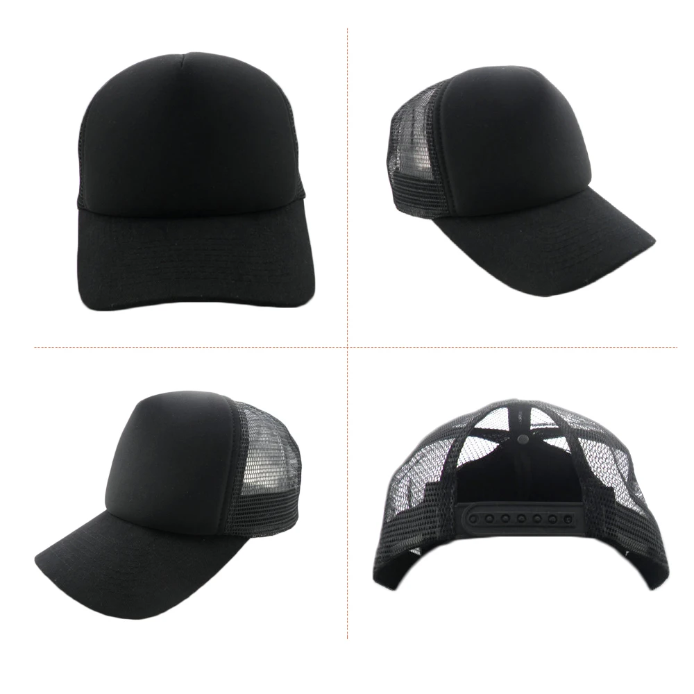 High Quality Blank Printed Unisex 5 Panel Foam Mesh Hat And Trucker Hat