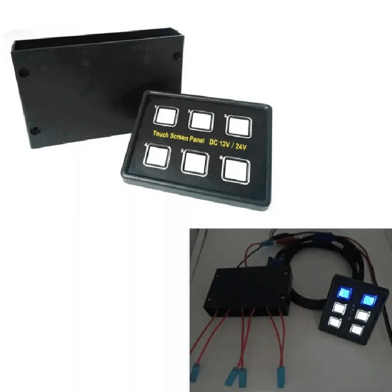 Touch Panel Switch 6 Gang Touch Switch Panel 12v For Light Control Electric Appliance Control On
