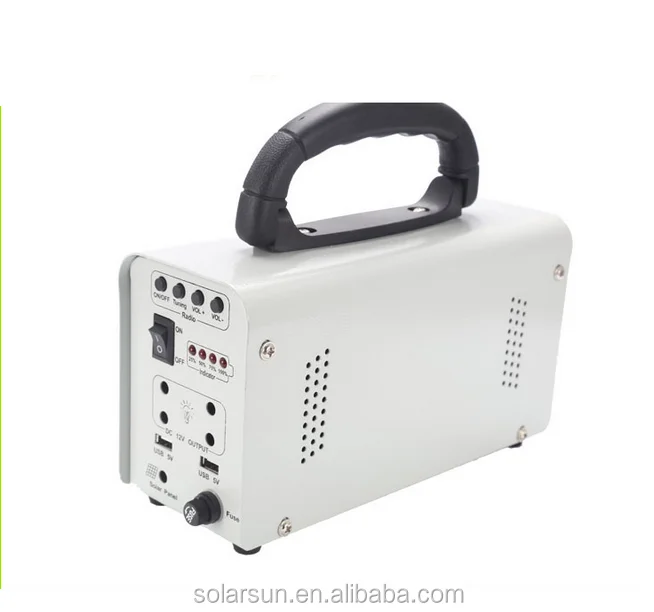 10w 18v solar panel solar power system with 2pcs led bulbs and solar radio function