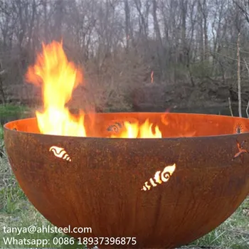 Metal Sphere Fire Pit Ball Iron Cast Outdoor Fire Pit/garden Treasures