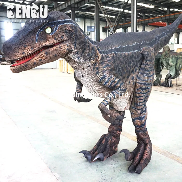 

Realistic dinosaur costume velociraptor for kids play, Custom