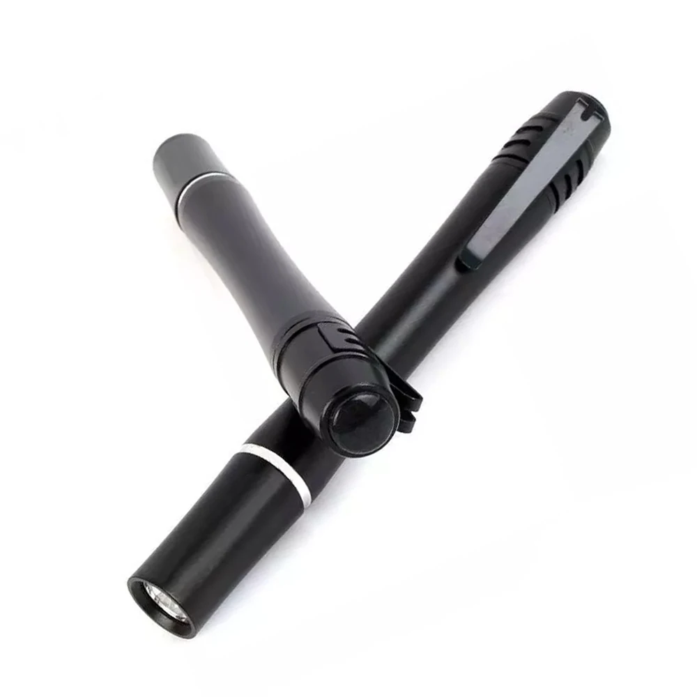 Wholesale AAA battery powered pocket tactical pen flashlight with clip details