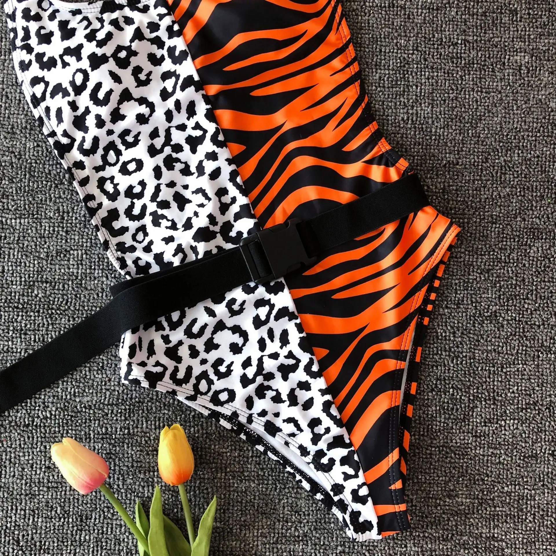 Women New Sexy Leopard Print Greek Bikini Set Swimwear Bathing Suit