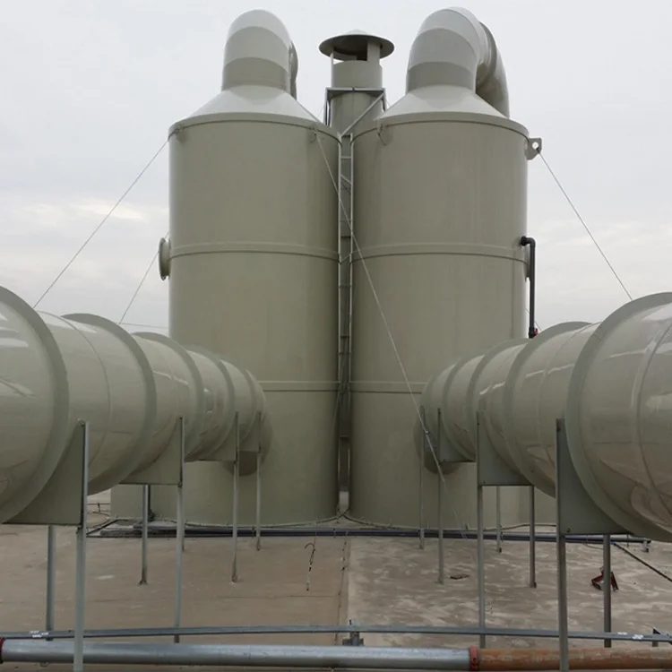 Waste Gas Absorption Tower Gas Purification fiberglass Tower