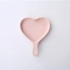 Ceramic cooking ware german kitchen nonstick heart shape pink cookware set with handle