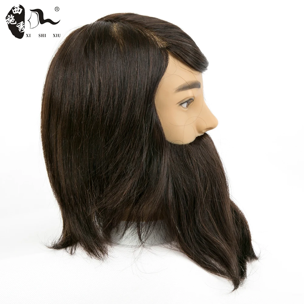 black male mannequin head with hair