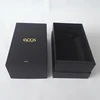 Customized gold foil stamping logo black paper packaging box with foam insert and fram inside