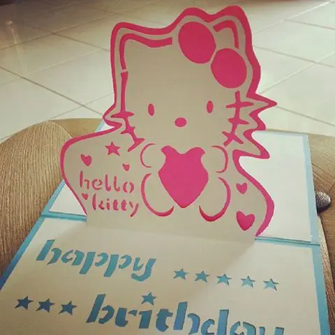 Hello Kitty Happy Birthday Pop Up 3d Card Buy Pop Up Greeting Card Product On Alibabacom