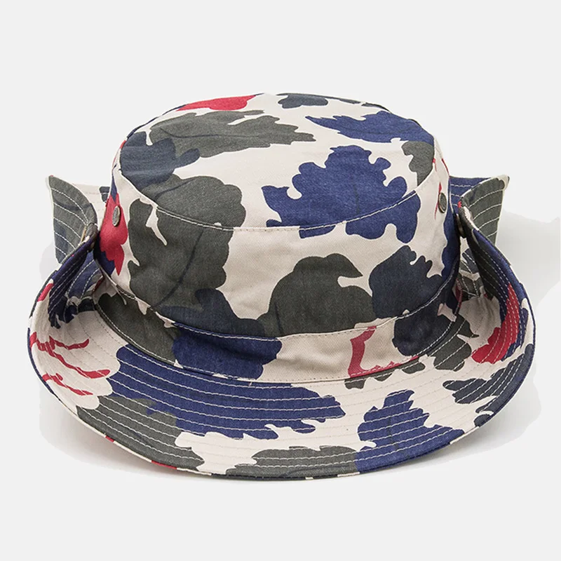 Blue Camo Outdoor Fashing Sun Cap Hiking Safiri Bucket Hats Camo Red ...