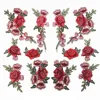 3D Flower Red Rose Applique Embroidery Patches for Clothes Decorated Sewing D60