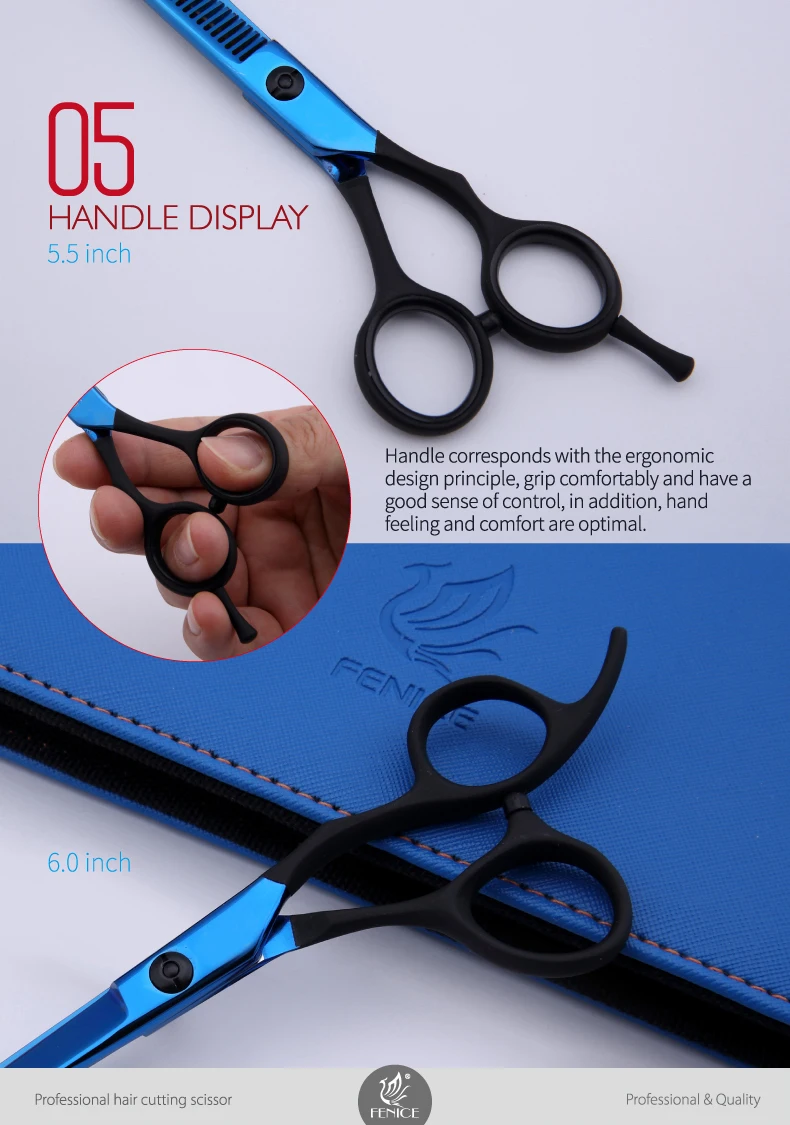 Hot sale new design 9cr steel barber professional hair cutting thinning scissors set