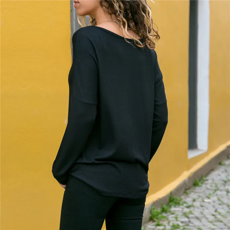 Rogi Casual Women Tops And Blouses 2019 Fashion Irregular V Neck Solid Women Shirts Summer Autumn Slim Ladies Tops Camisas Mujer