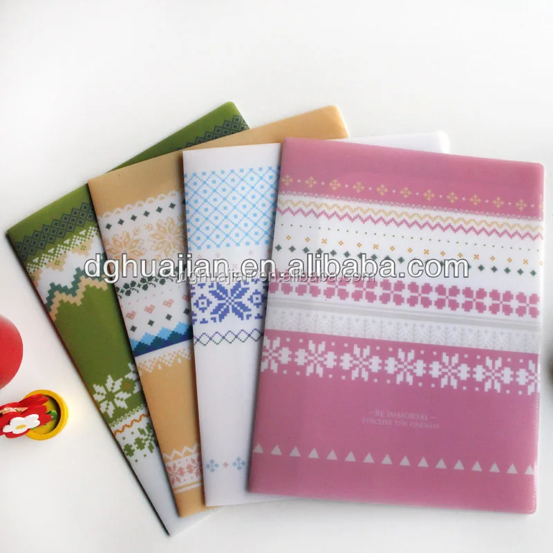 
New design customized clear PP l shape file folder 