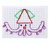 Hot sale children brain teasers colorful magic rope drawing puzzles peg board toy