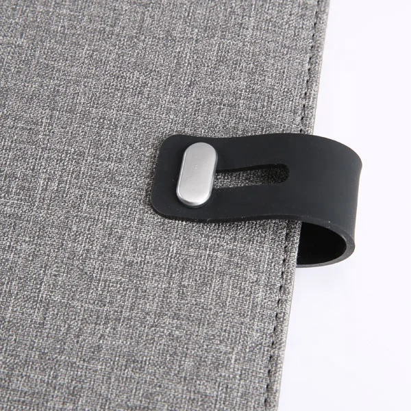 
b5 a5 smart phone holder faux leather organizer portfolio with power bank 