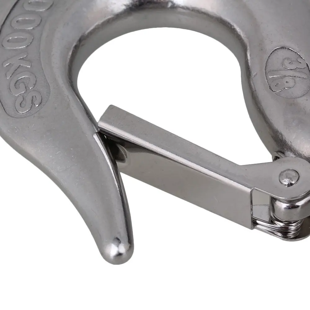 Ochoos 304 Stainless Steel American Type Marine Trigger Round Swivel Eye Lifting Snap Tone Hook 200KG/0.2T/440ib Working Load Limit Ochoos 304 Stainless Steel American Type Marine Trigger Round Swivel Eye Lifting Snap Tone Hook 200KG/0.2T/440ib Working Load Limit