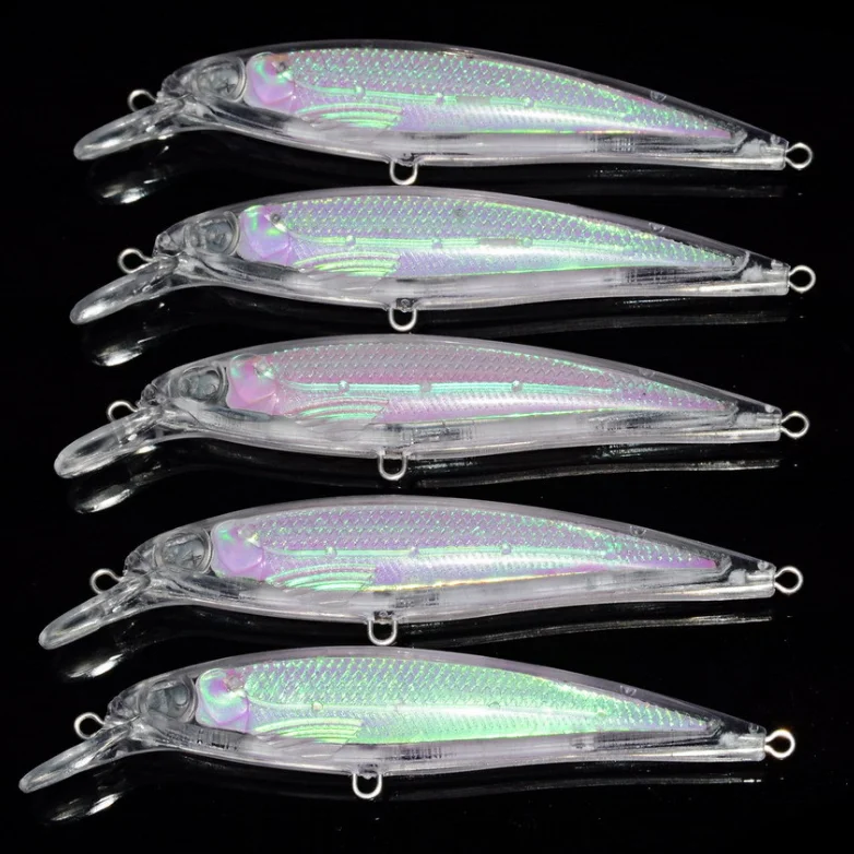10pcs Unpainted Fishing Lures Making Kit DIY Blank Lures Topwater C