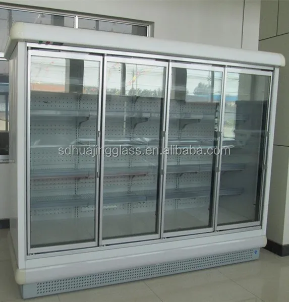 90 Degree stopper Hold Open display cooler refrigerator Glass Door
