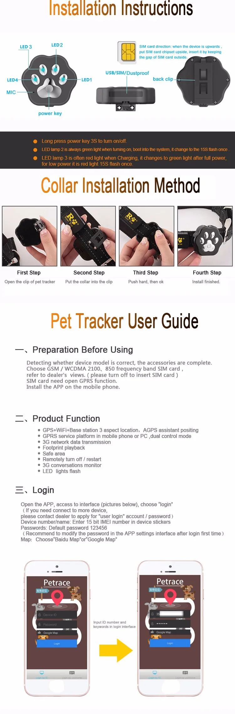 Mini GPS Pet Tracker Car Waterproof 3g GSM GPRS WIFI GPS Tracker,Pet Tracker GPS Dog Collar,GPS Tracking Collar For Dog Cat Kids