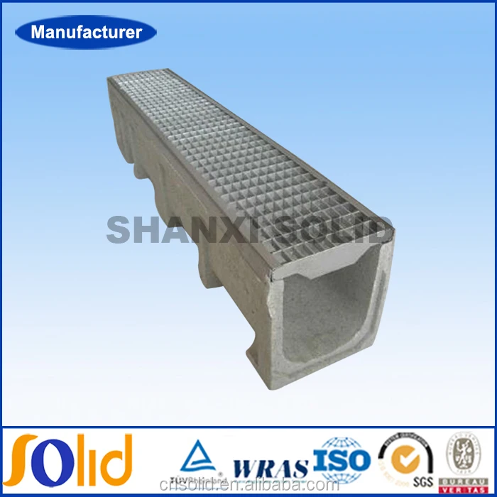 High Load Drain Gutters Polymer Concrete Rain Drainage Channel