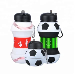 Image of Silicone Promotional Smart Custom Sport Water Bottle with Straw Leak Proof