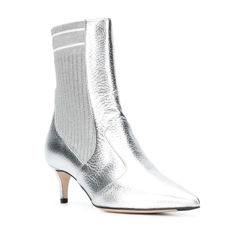 womens sock boots low heel