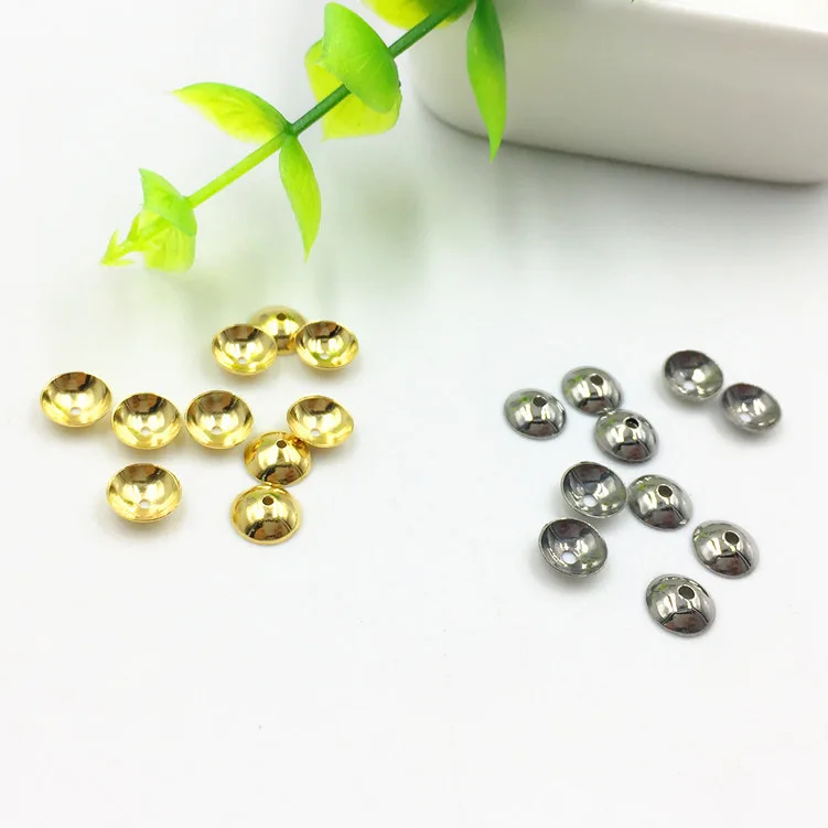 

S1055 High Quality Gold Plated Stainless Steel Bead End Caps,Jewelry End Caps