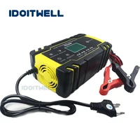 

12v 24v Automatic Car Battery Charger AGM GEL WET fast charger 12V 8A 24V 4A Intelligent Pulse Repair lead acid battery charger
