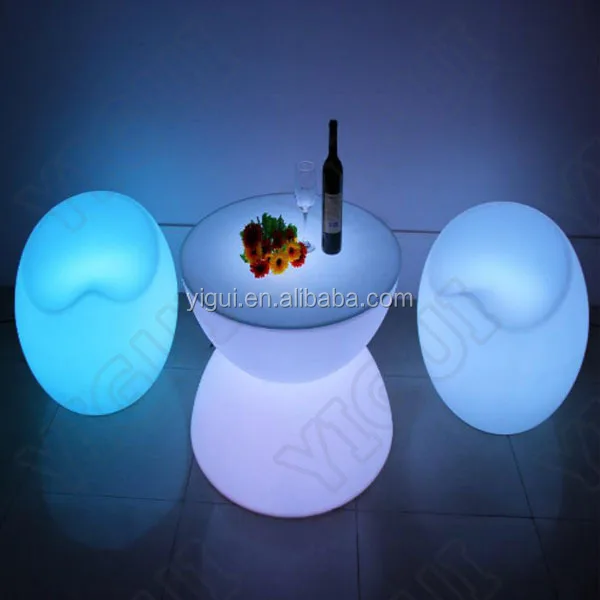 led light table top round bottle