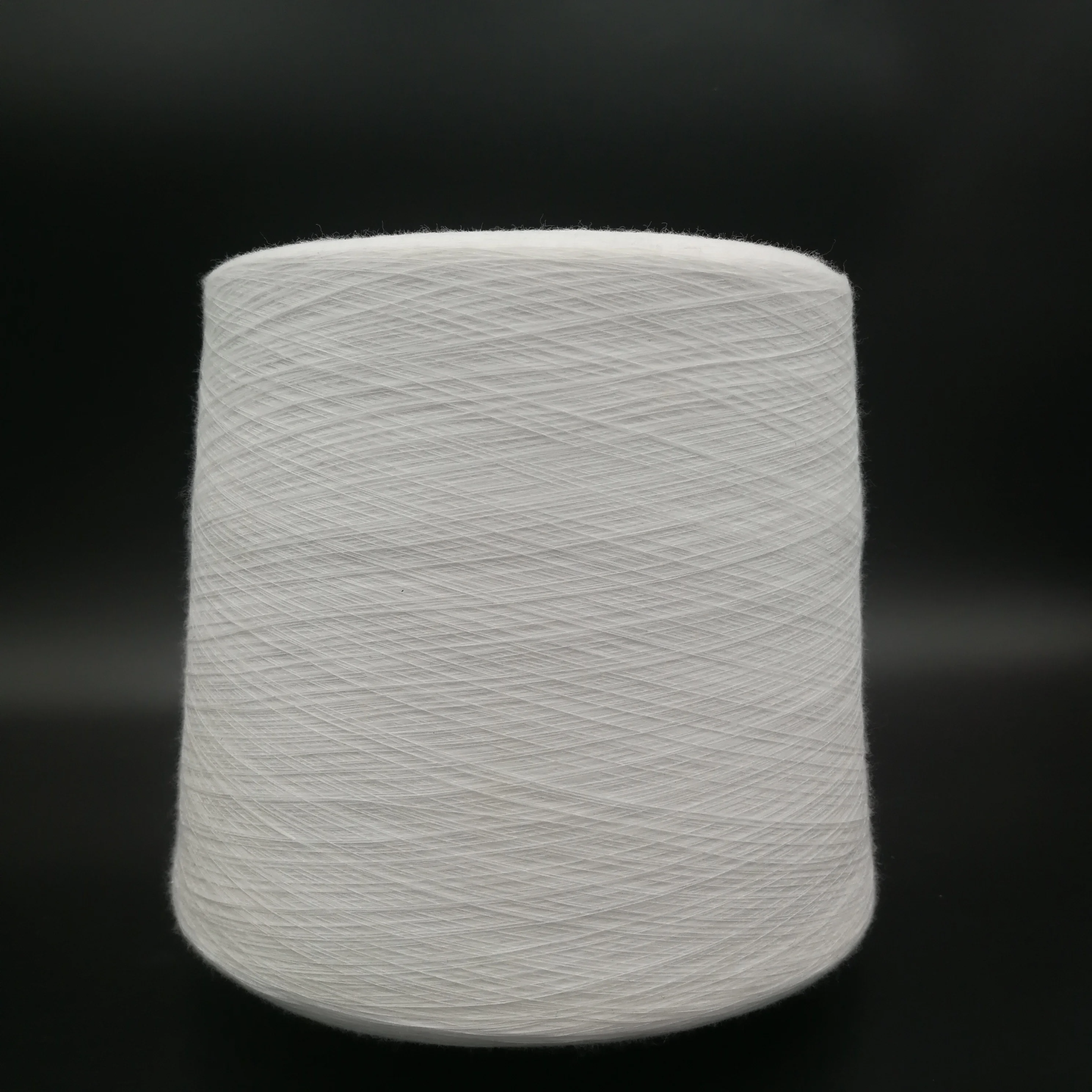 
100% Virgin polyester yarn polyester spun yarn raw white in China use for knitting and weaving 10S,16S,21S,32S 