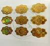 Accept custom order die-cut multi-channel golden hologram labels