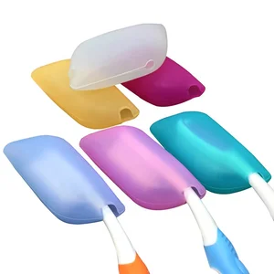 Image of Travel Outdoor Silicone Toothbrush Head Cover Durable Colorful Toothbrush Cover