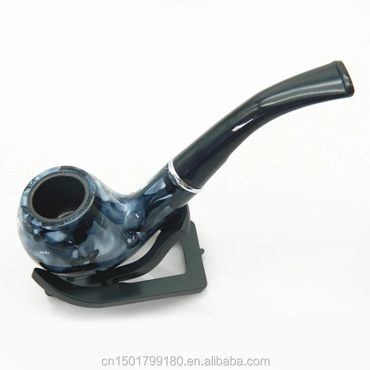 

EKJ-702 Cheap High Quality Delicate Texture Smoking Pipes Blue and White Porcelain Resin Tobacco Pipes Wholesale