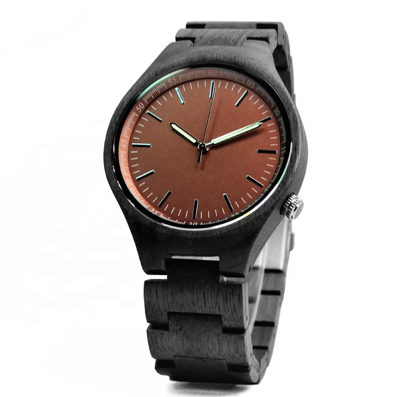 

Carbon Wooden Watches for Men Quartz Analog Private Label Mens wristwatches One