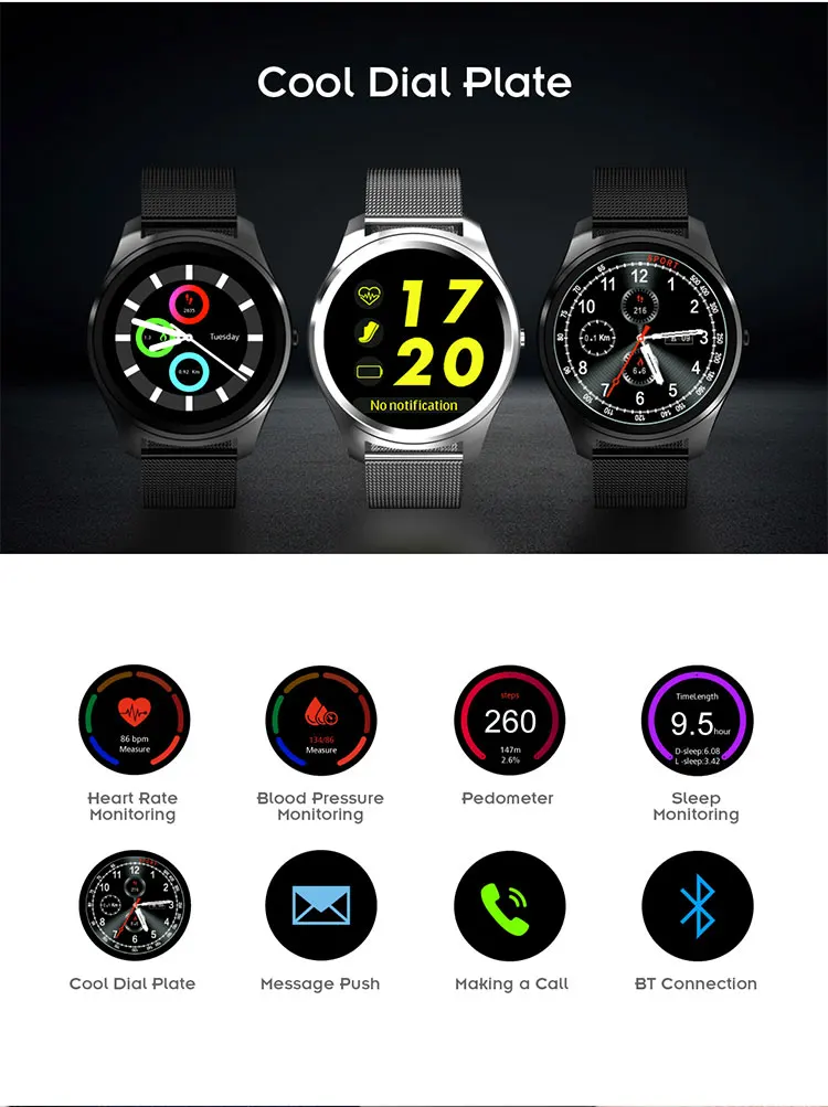 New Arrival! Fashion Smart Watches Band Touch Screen Digital Watches, Waterproof Smartwatches x8