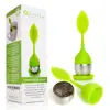 Classic Silicone & Stainless Steel Leaf Tea Strainer Infuser Teaspoon Loose Tea With Color Box