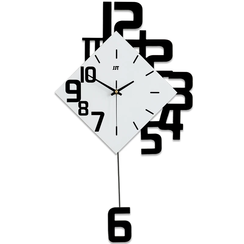 

odm/odmmodern wall clockodm/oemHome decoration pendulum clock 3D silent digital wall clock horloge muralereloj de pared, Black , gold , white, night ligth