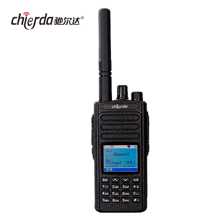 

Chierda Handheld DMR Two way radio UHF VHF Dual DMR radio and walkie talkie dmr VHF D3000, Black