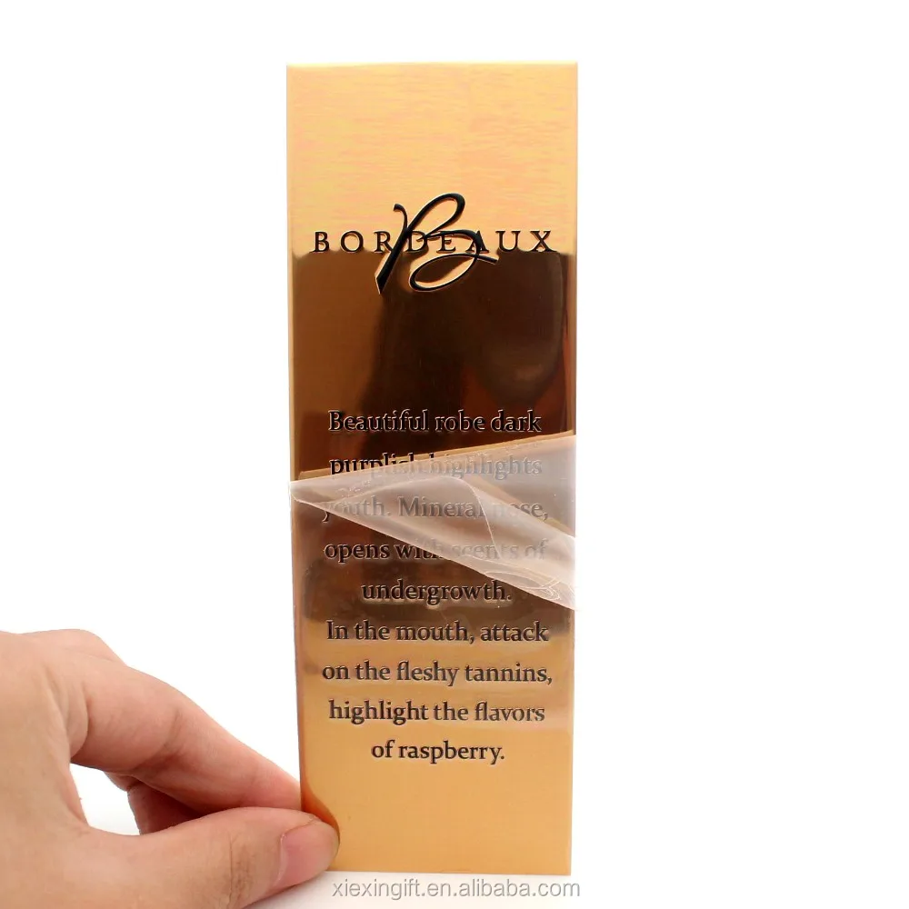 Custom gold engraved metal self adhesive nameplate with logo