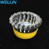 High Quality Crimped 3" 4" 5" Steel Wire Cup Wheel Brush With Twist Wire