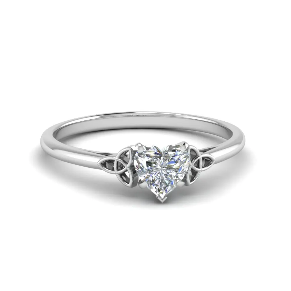 

Shaped Heart AAA CZ Sterling Silver Engagement Wedding Ring