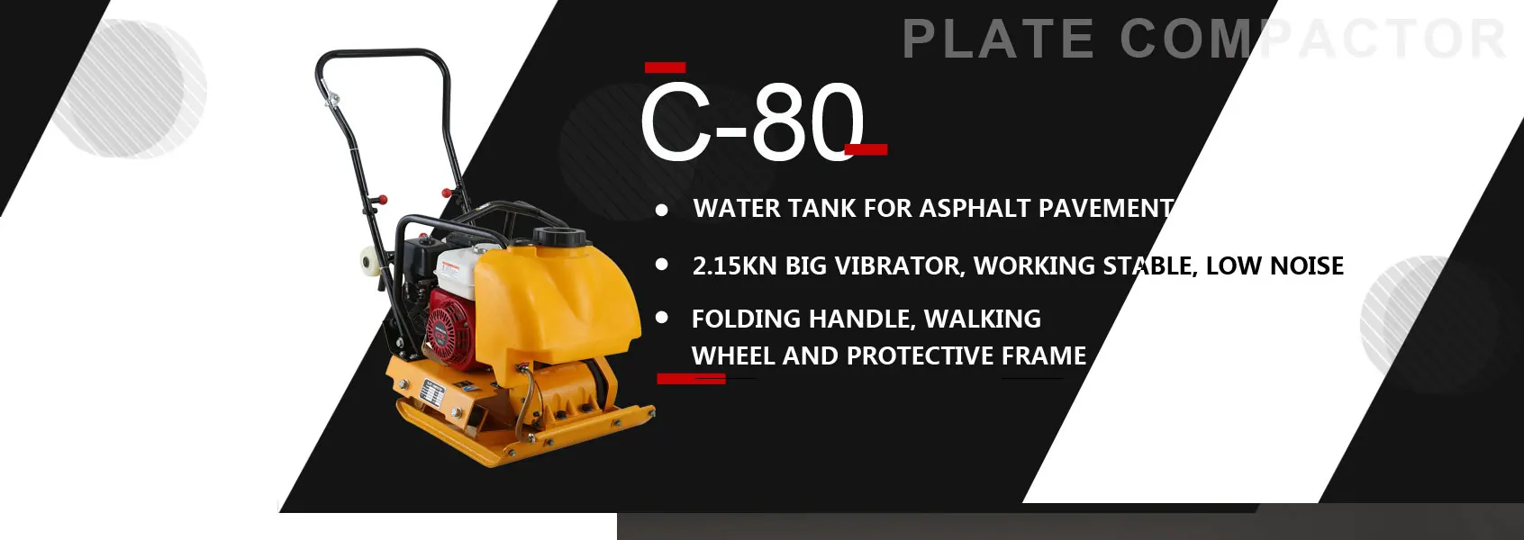 C80 Gasoline engine used wacker plate compactor for sale