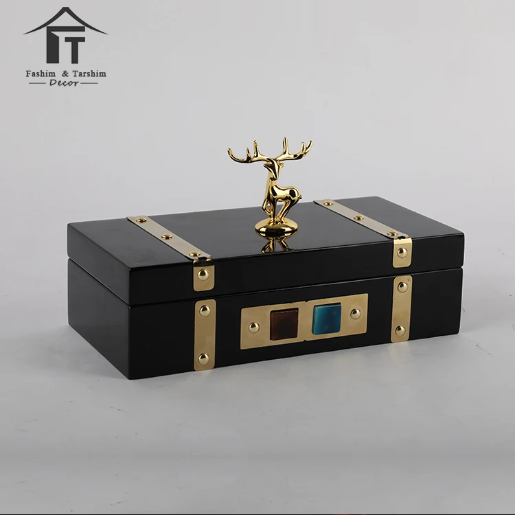 
Wholesale decorated wood amenities box souvenir vintage luxury black wooden gift perfume box  (62208346313)