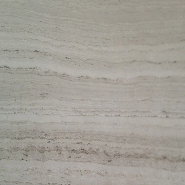 Natural Stone Polished Wood Vein White Marble Tile for Bathroom Decoration