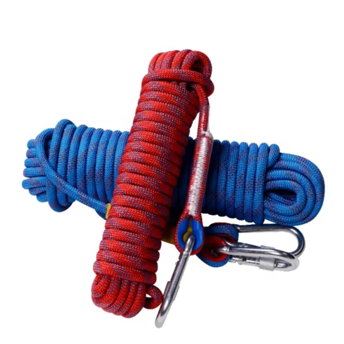 Hot performance reasonable price nylon/ polyester static rope 16/ 32/ 48 strand braided climbing rope outdoor safety rope