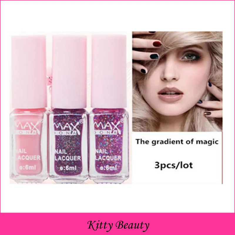 New Gel Nail Polish 3PCS SET Maxdona Nail Polish 3 Color Gradient Cocktail Magic Nail Gel