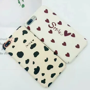 water transfer print milk cow hard phone cover for iphone x